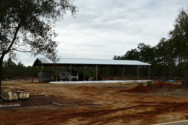 Open pole barn shelter